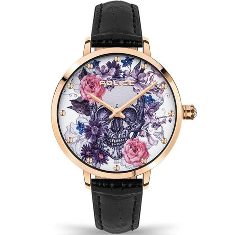 Police Black Leather Watch - Hilstor