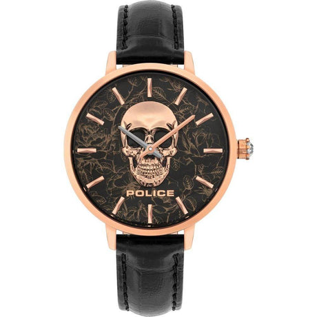 Police Black Leather Watch - Hilstor