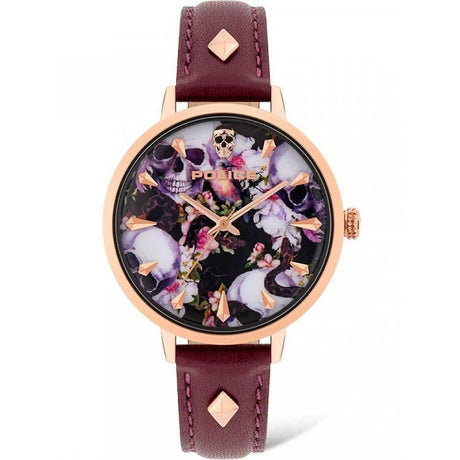 Police Red Leather Watch - Hilstor