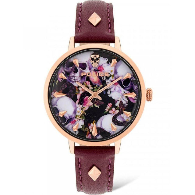 Police Red Leather Watch - Hilstor