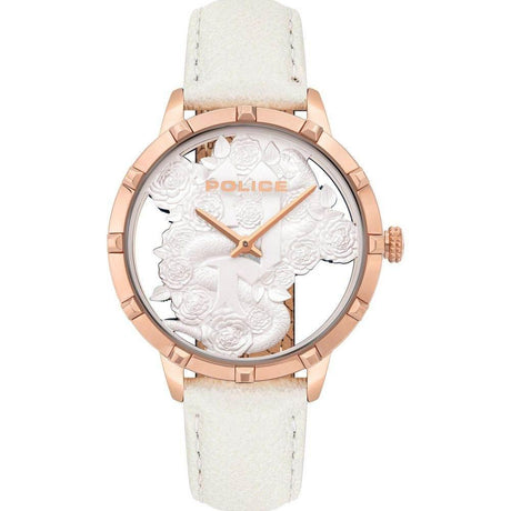 Police White Leather Watch - Hilstor