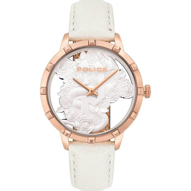 Police White Leather Watch - Hilstor