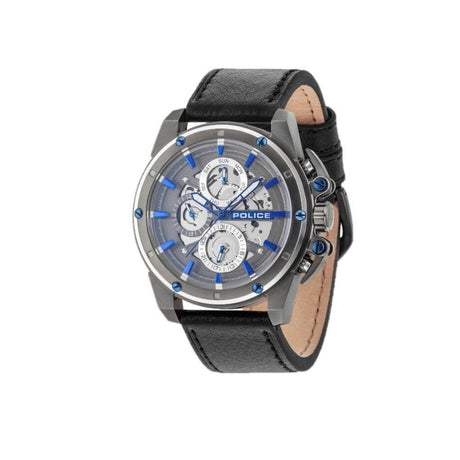 Police Black Leather Watch - Hilstor