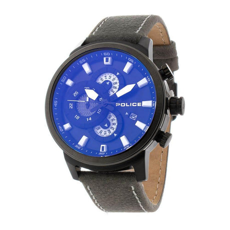 Police Gray Leather Watch - Hilstor