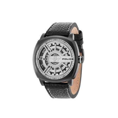 Police Black Leather Watch - Hilstor