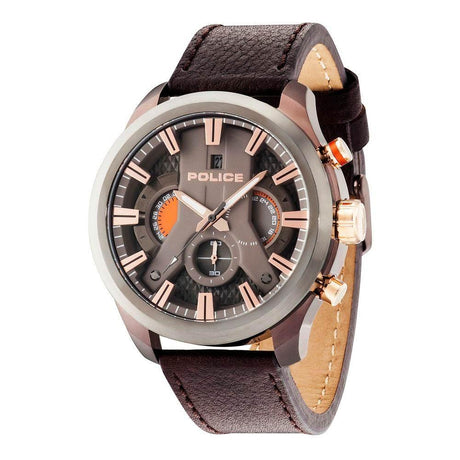 Police Brown Leather Watch - Hilstor