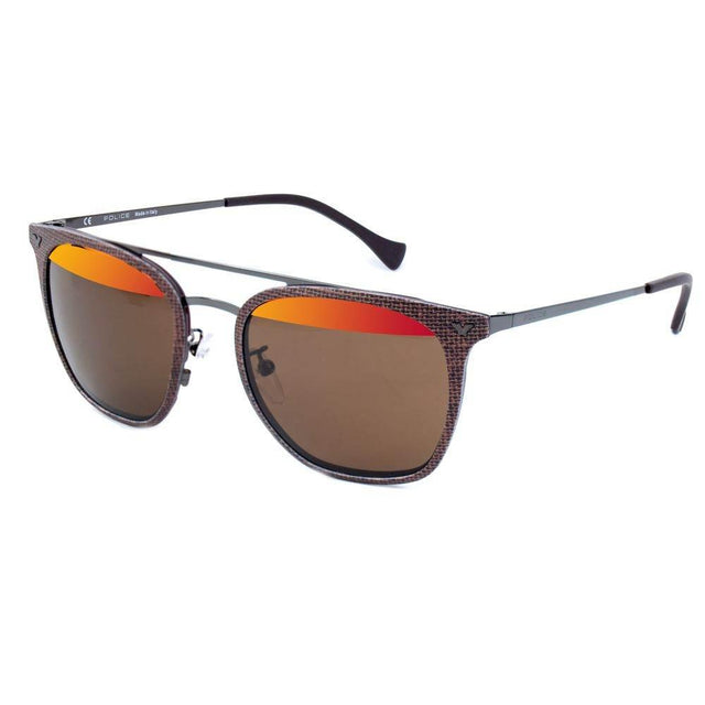 Police Brown Metal Sunglasses - Hilstor
