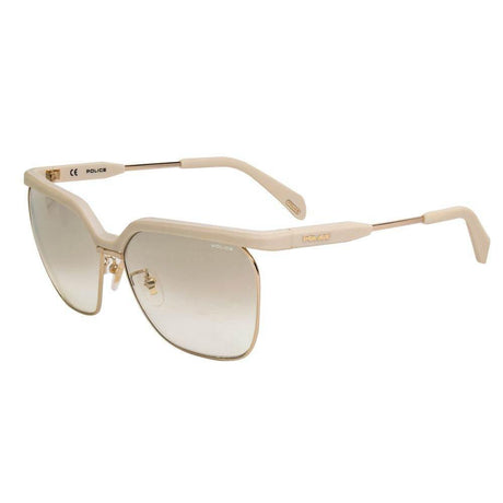 Police Beige Metal Sunglasses - Hilstor