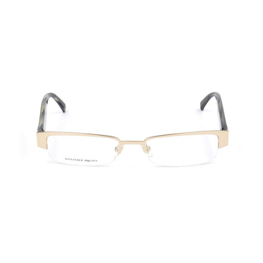 Alexander McQueen Gold Metal Frames - Hilstor