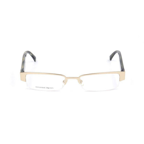 Alexander McQueen Gold Metal Frames - Hilstor