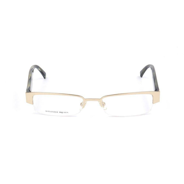 Alexander McQueen Gold Metal Frames - Hilstor