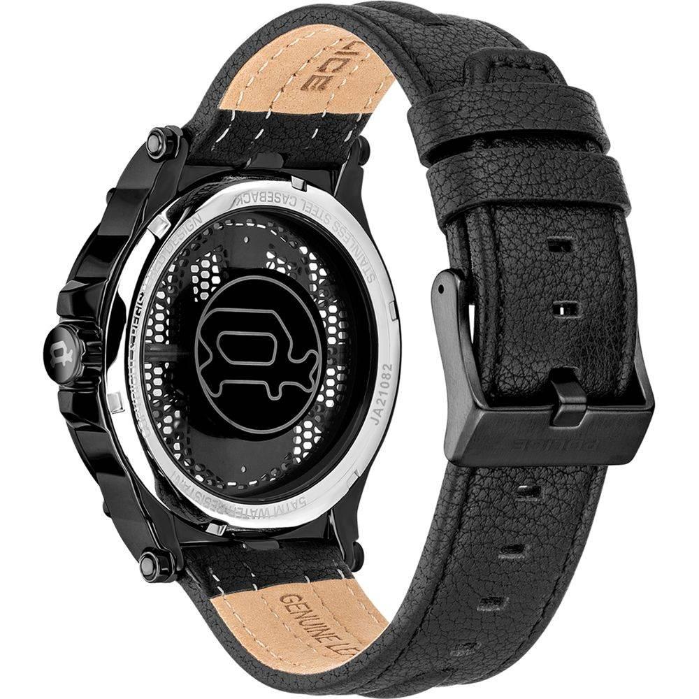 Police Black Leather Watch - Hilstor