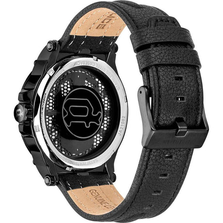 Police Black Leather Watch - Hilstor