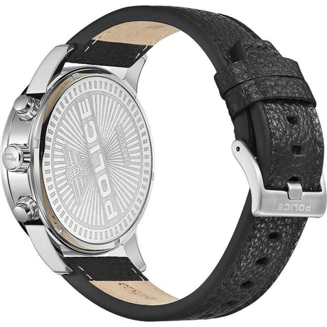 Police Black Leather Watch - Hilstor