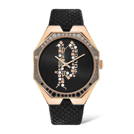 Police Black Leather Watch - Hilstor