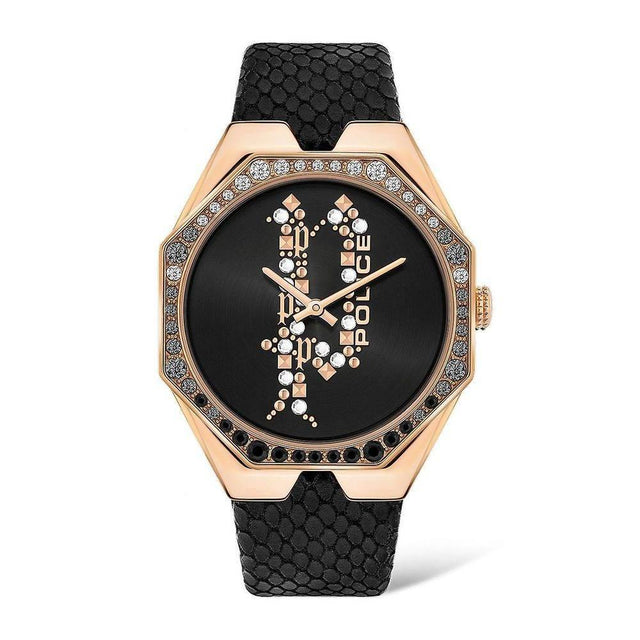 Police Black Leather Watch - Hilstor