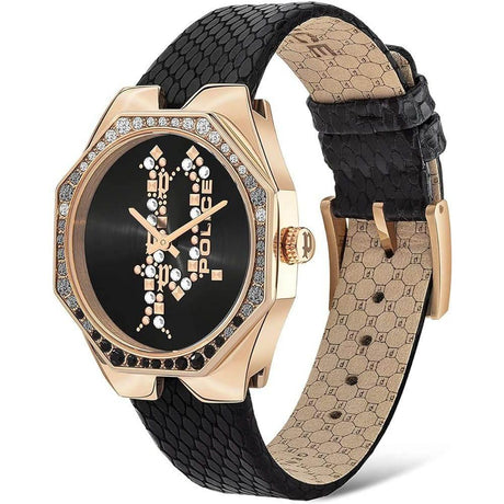 Police Black Leather Watch - Hilstor