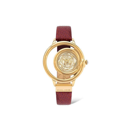 Police Red Leather Watch - Hilstor