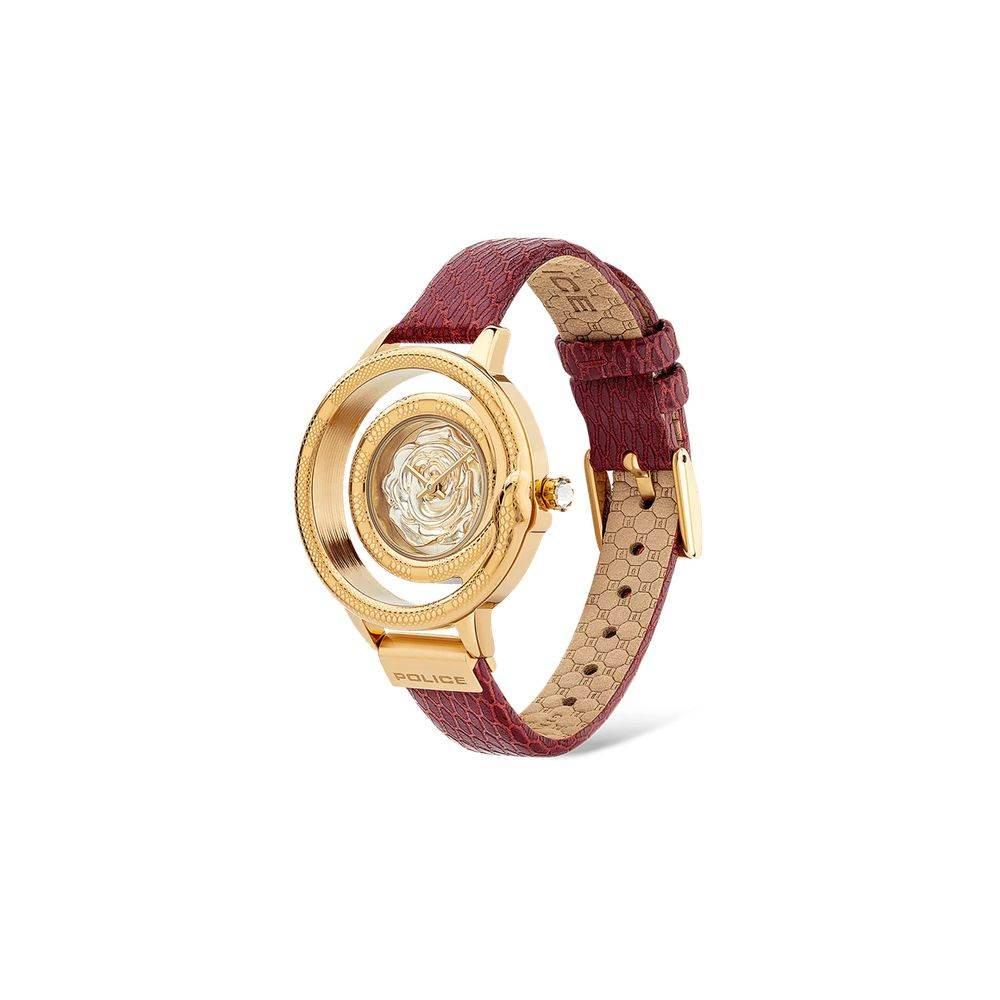 Police Red Leather Watch - Hilstor