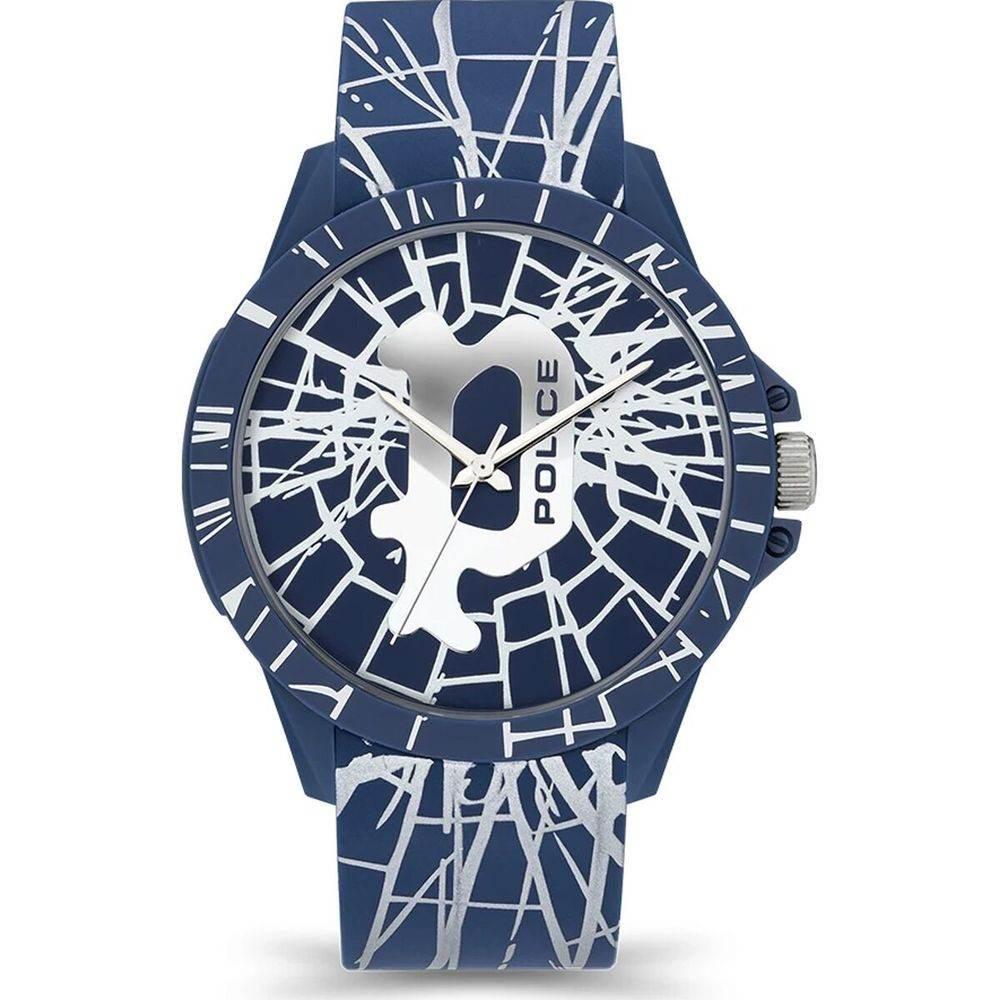 Police Blue Silicone Watch - Hilstor