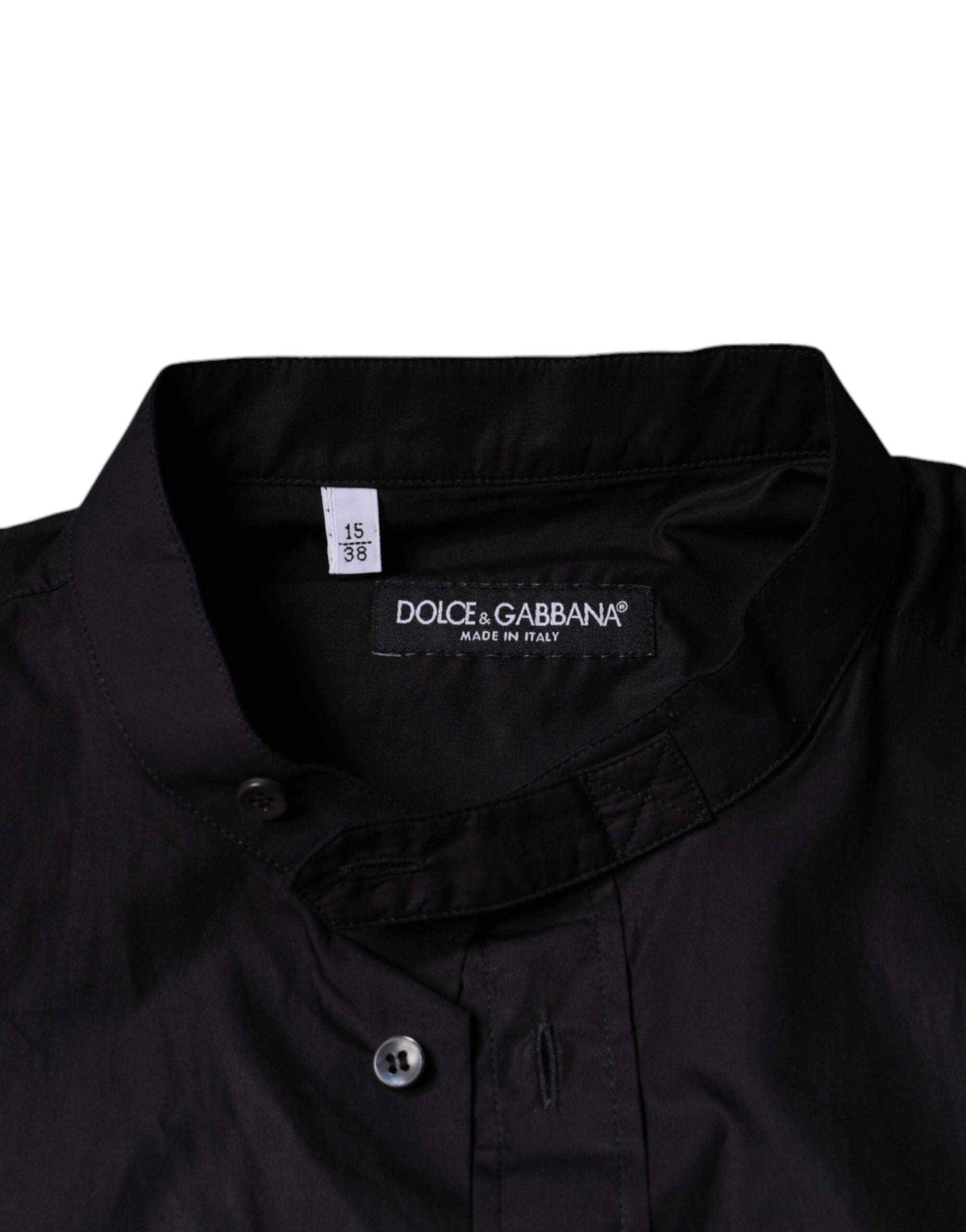 Dolce &amp; Gabbana sort bomuld Button Down mænd Casual skjorte