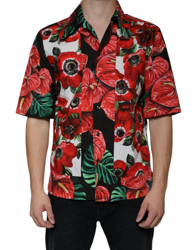 Dolce & Gabbana Multicolor Anemone Button Down Casual Shirt - Hilstor
