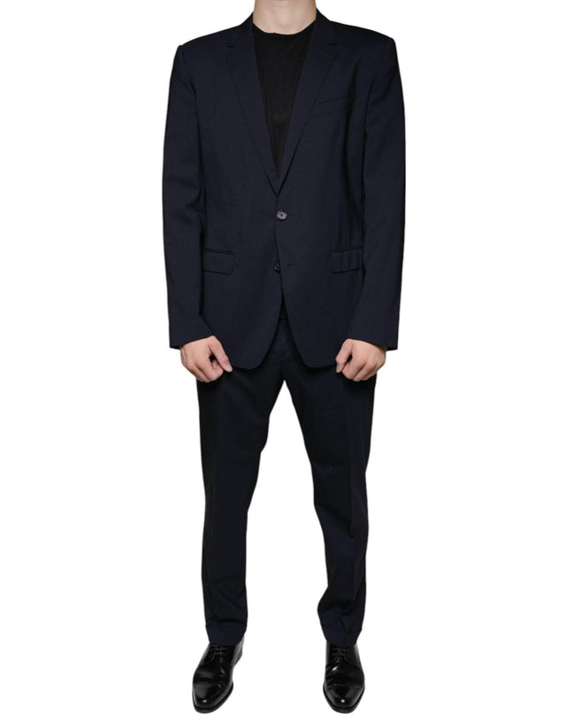 Dolce & Gabbana Dark Blue Formal Tuxedo 2 Piece Suit - Hilstor