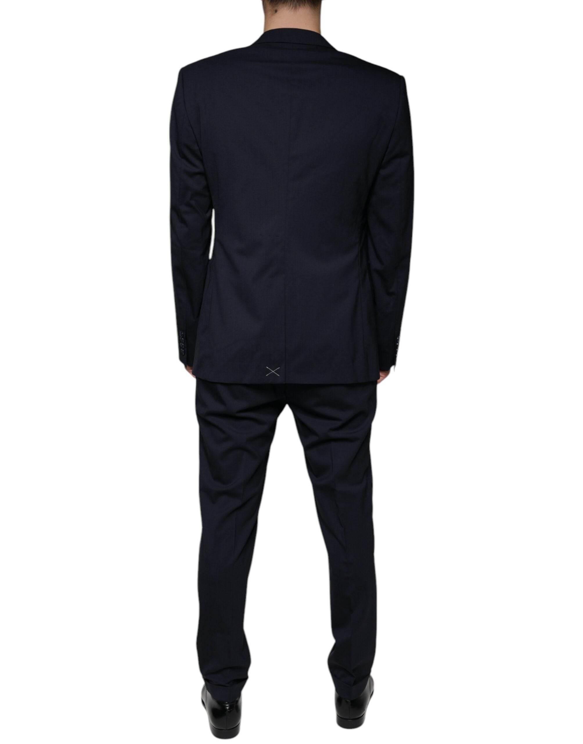 Dolce & Gabbana Dark Blue Formal Tuxedo 2 Piece Suit - Hilstor