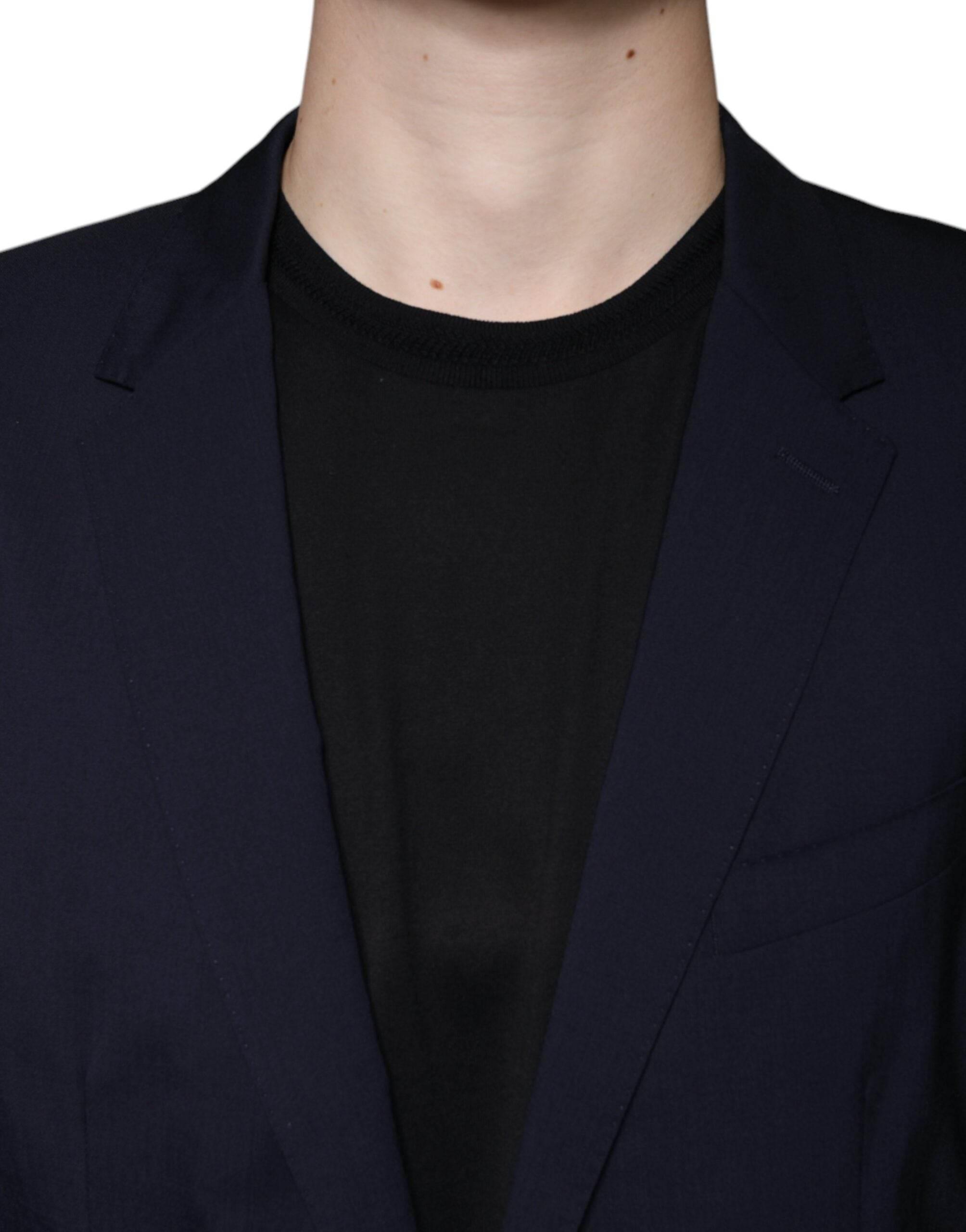 Dolce & Gabbana Dark Blue Formal Tuxedo 2 Piece Suit - Hilstor