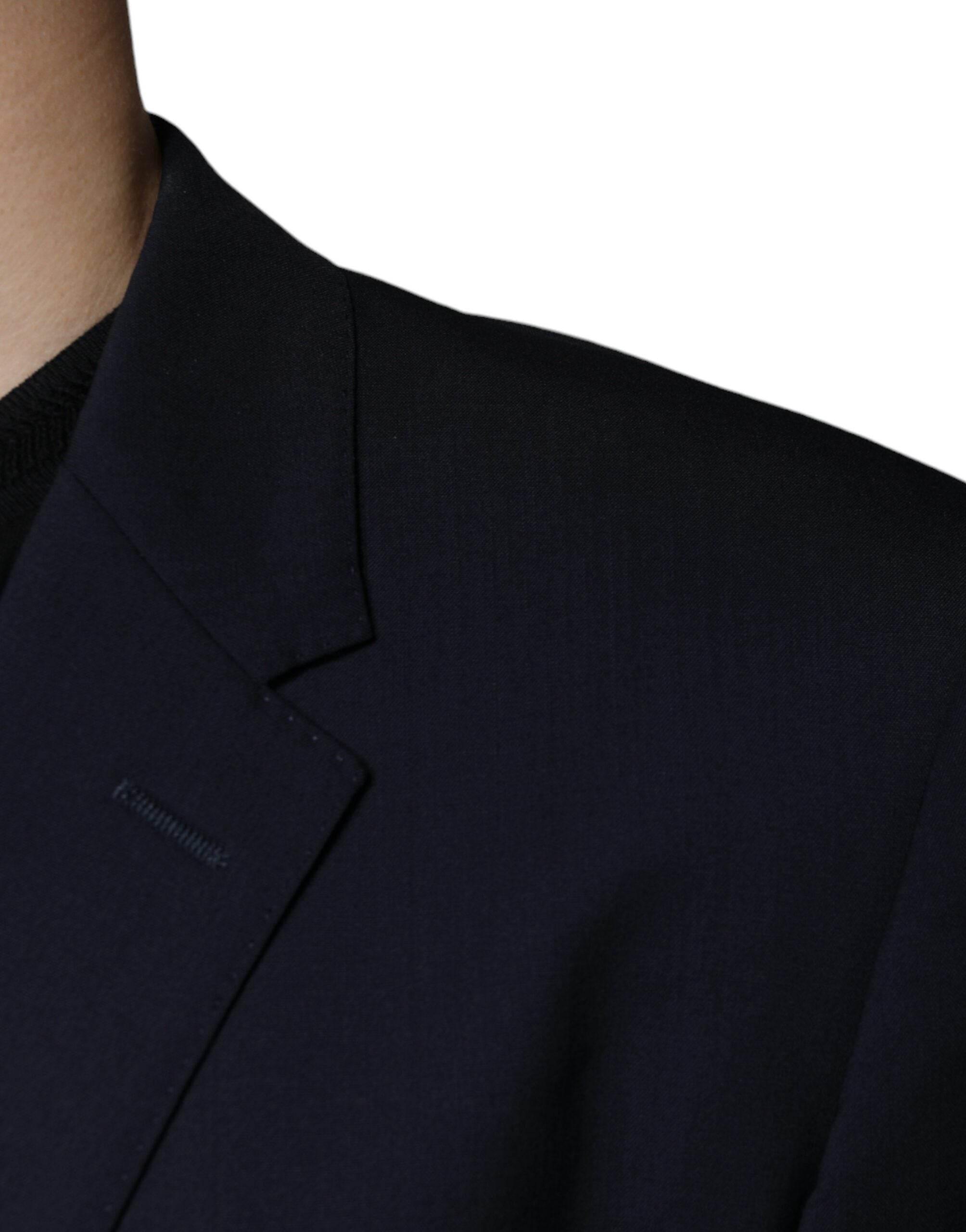Dolce & Gabbana Dark Blue Formal Tuxedo 2 Piece Suit - Hilstor