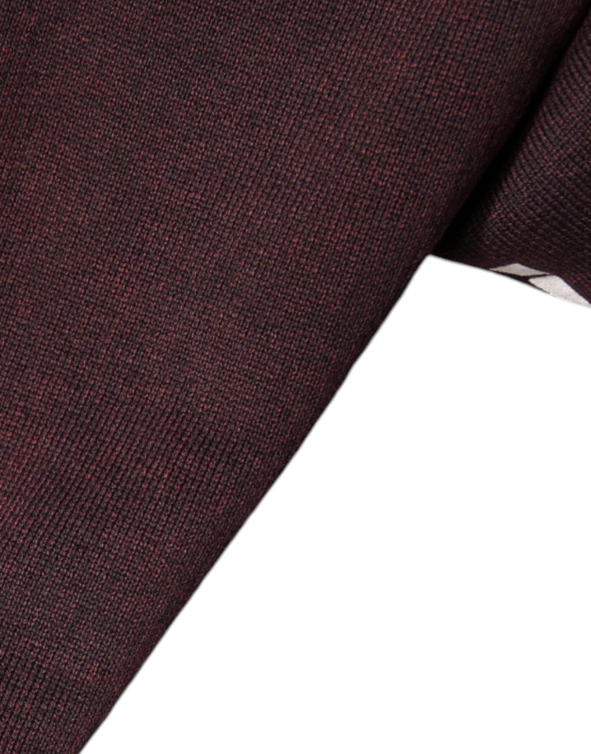 Dolce & Gabbana Maroon Logo Crew Neck Men Sweatshirt Sweater - Hilstor