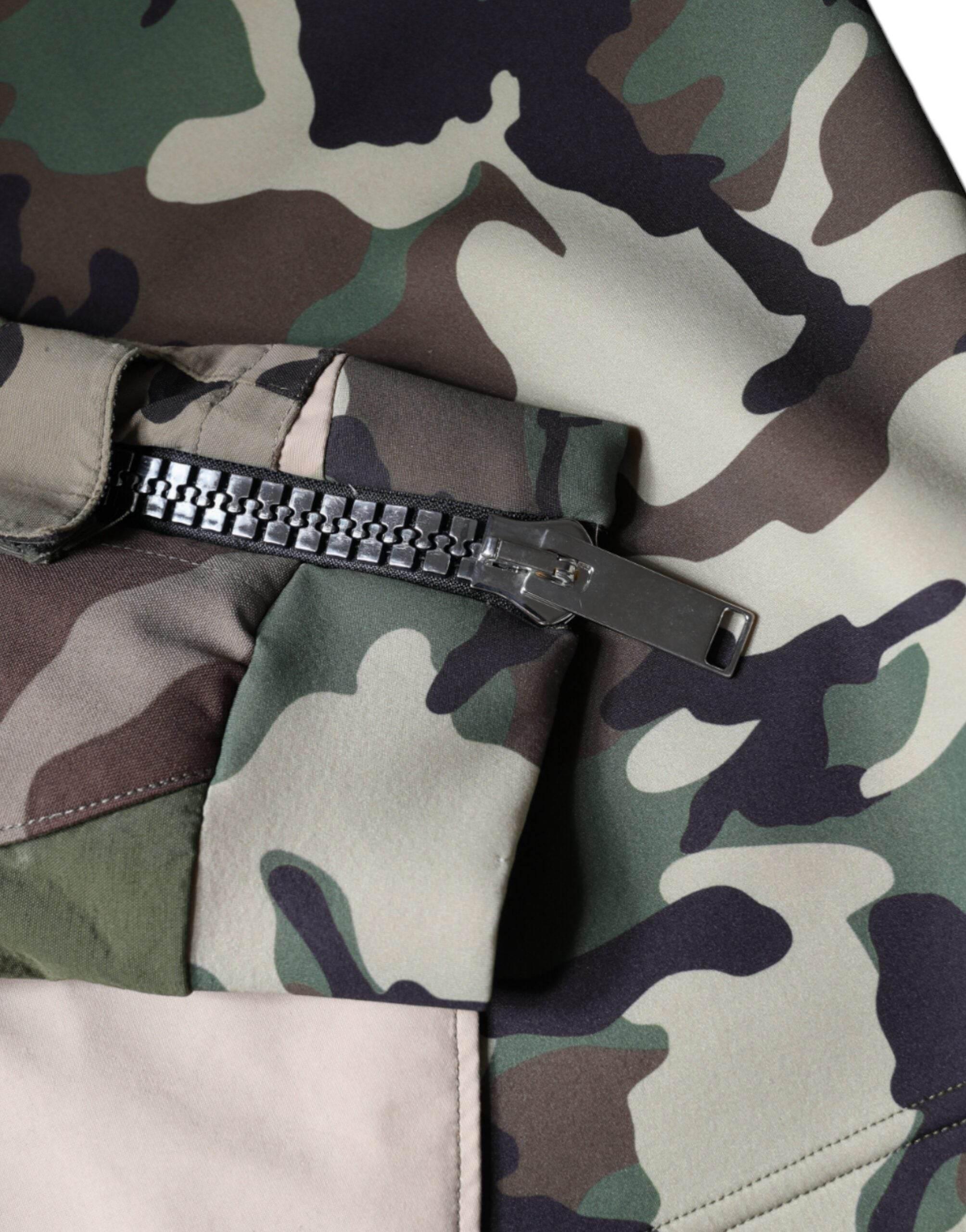 Dolce & Gabbana Multicolor Camouflage Hooded Sweatshirt Sweater - Hilstor