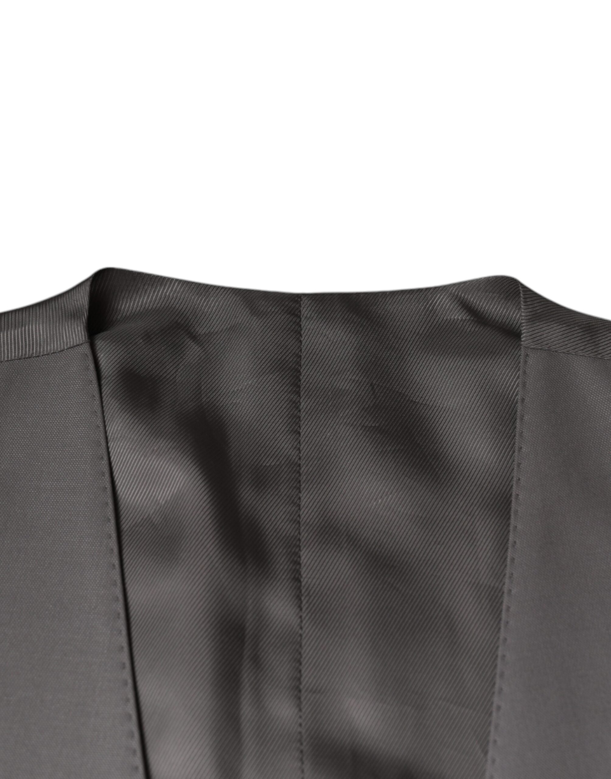 Dolce &amp; Gabbana lysegrå uld formel vest vest