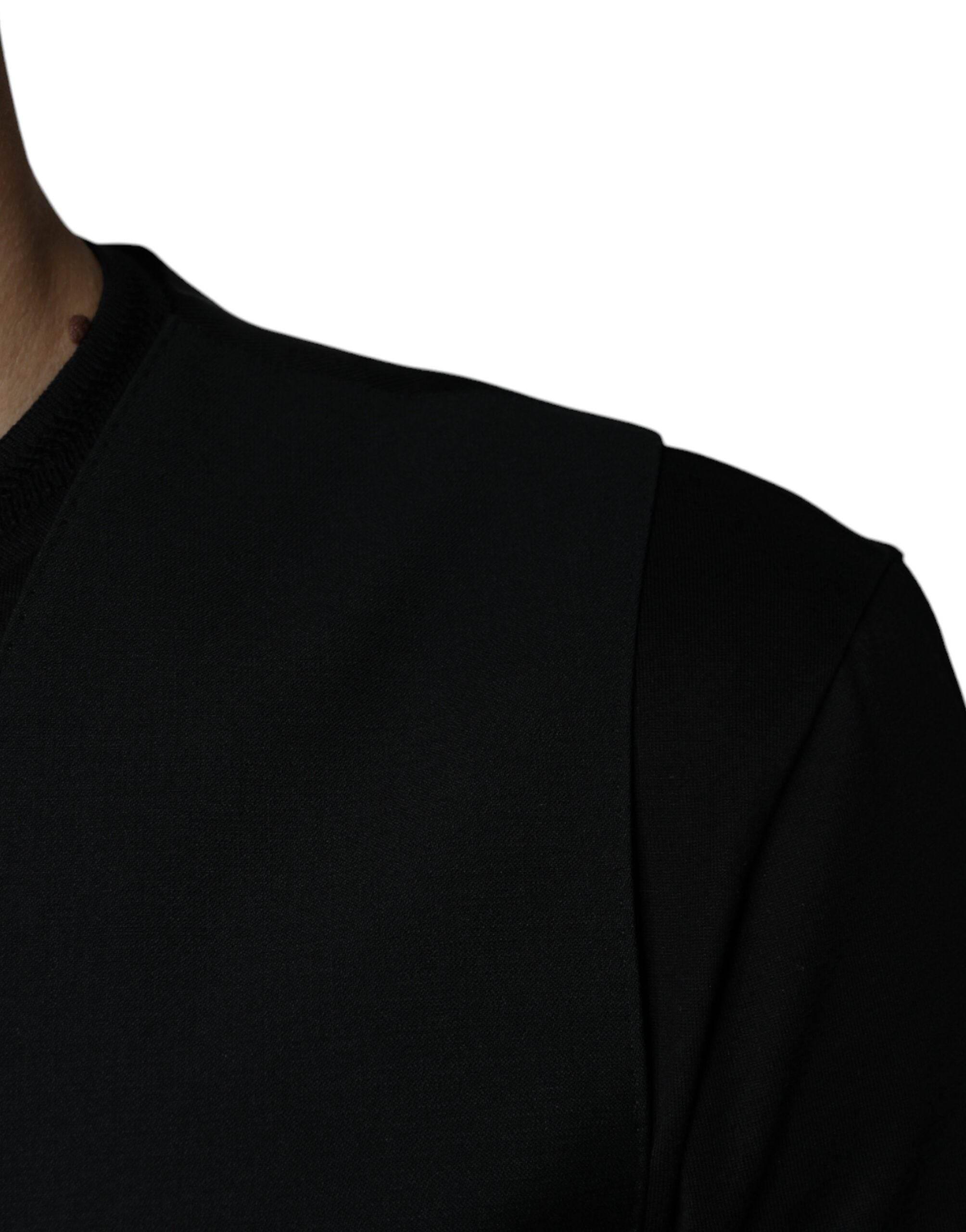 Dolce & Gabbana Black Wool Formal Dress Men Waistcoat Vest - Hilstor