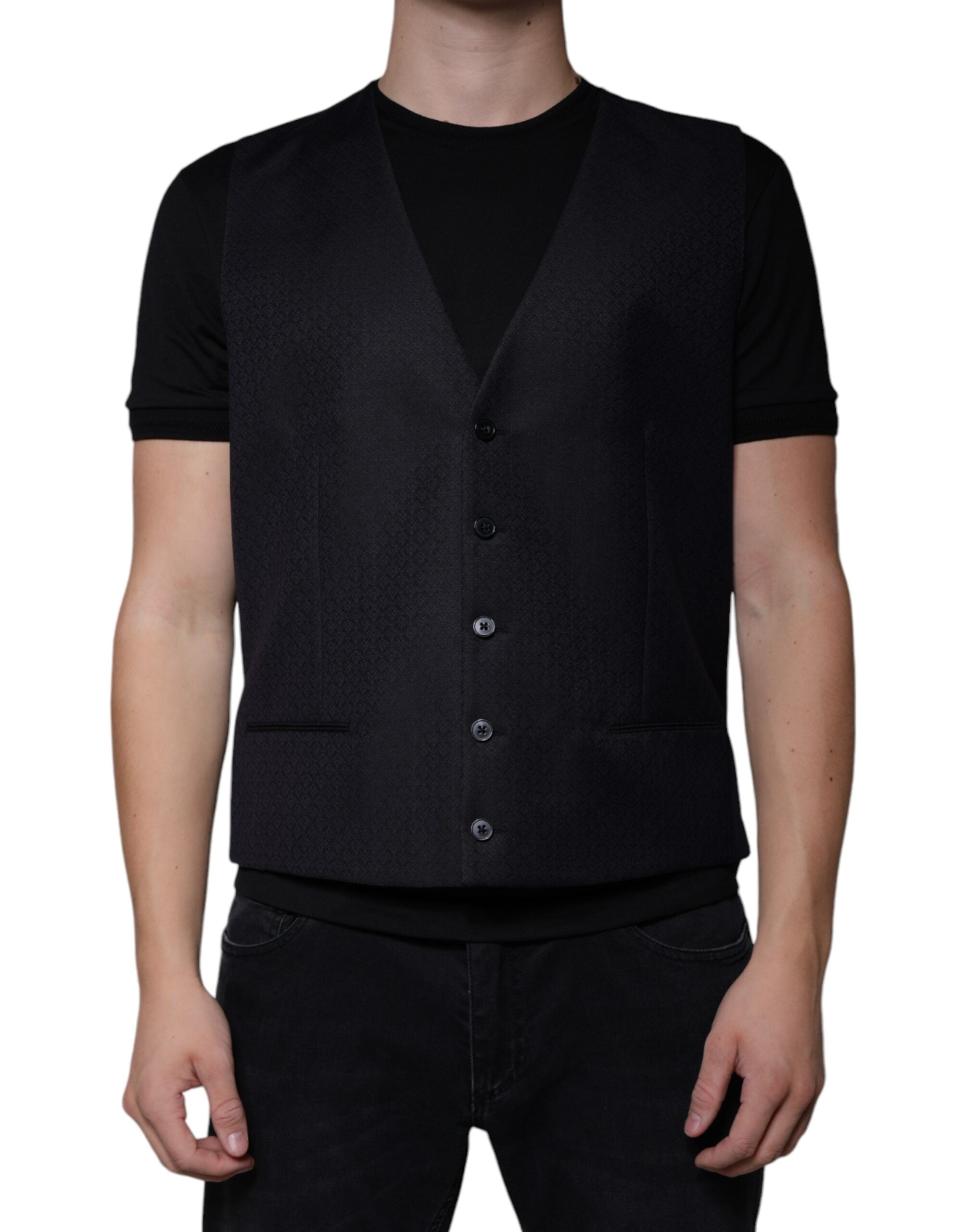 Dolce &amp; Gabbana sort uld vest kjole formel vest