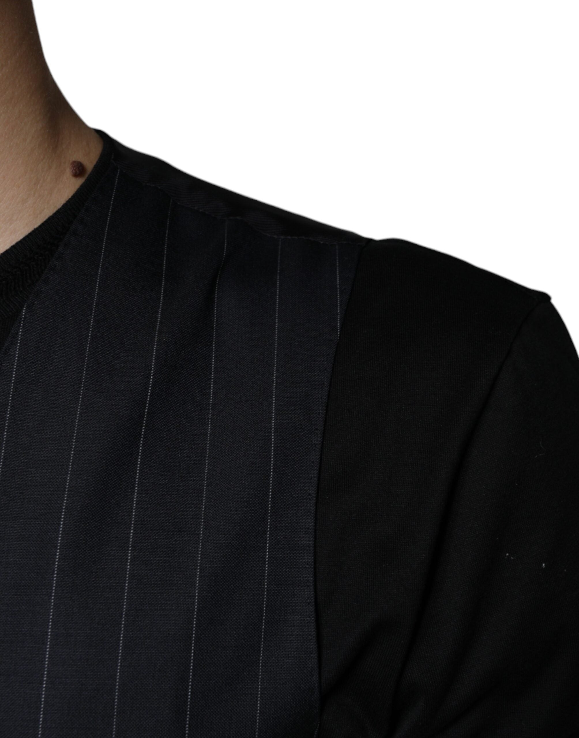 Dolce &amp; Gabbana sort læder vest kjole formel vest