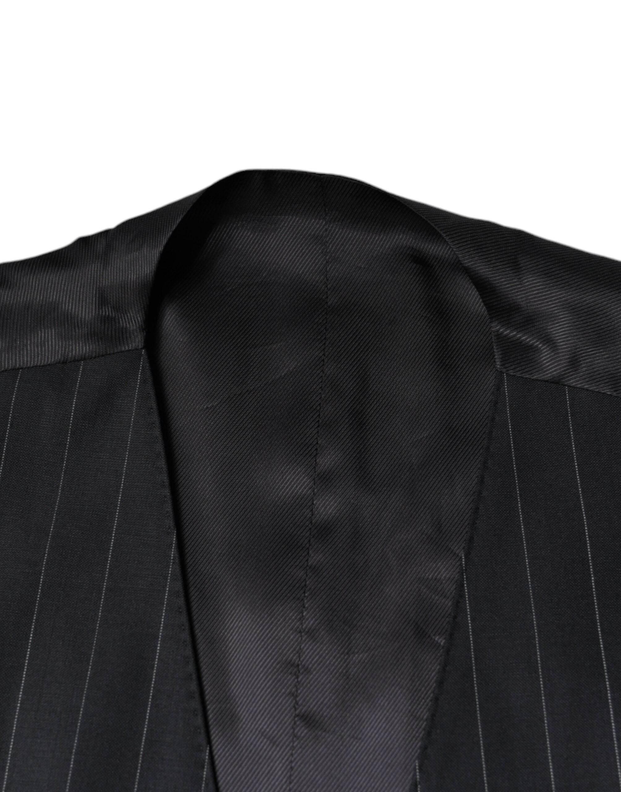 Dolce & Gabbana Black Leather Waistcoat Dress Formal Vest - Hilstor