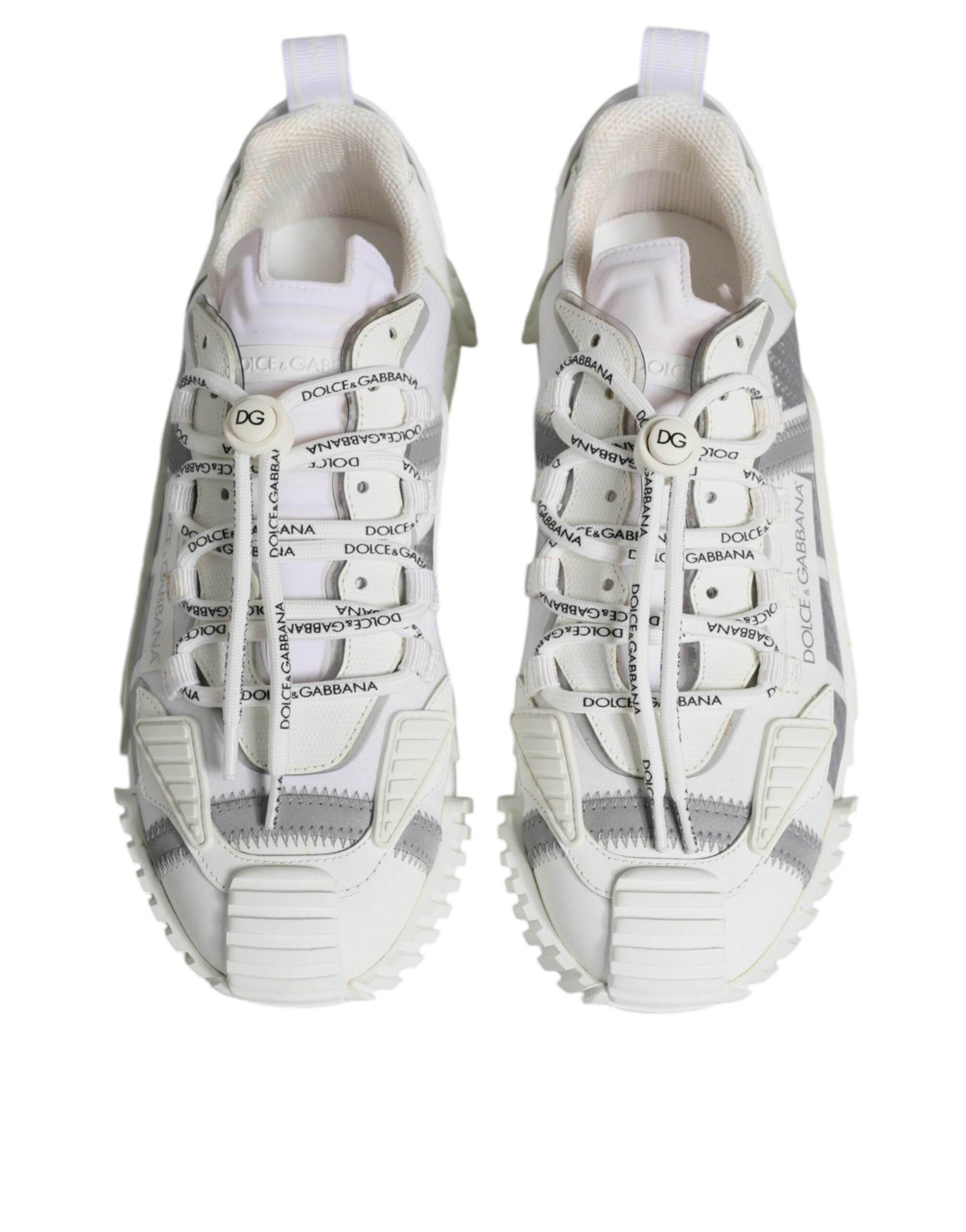 Dolce & Gabbana White Lace Up Low Top NS1 Sneakers Shoes - Hilstor