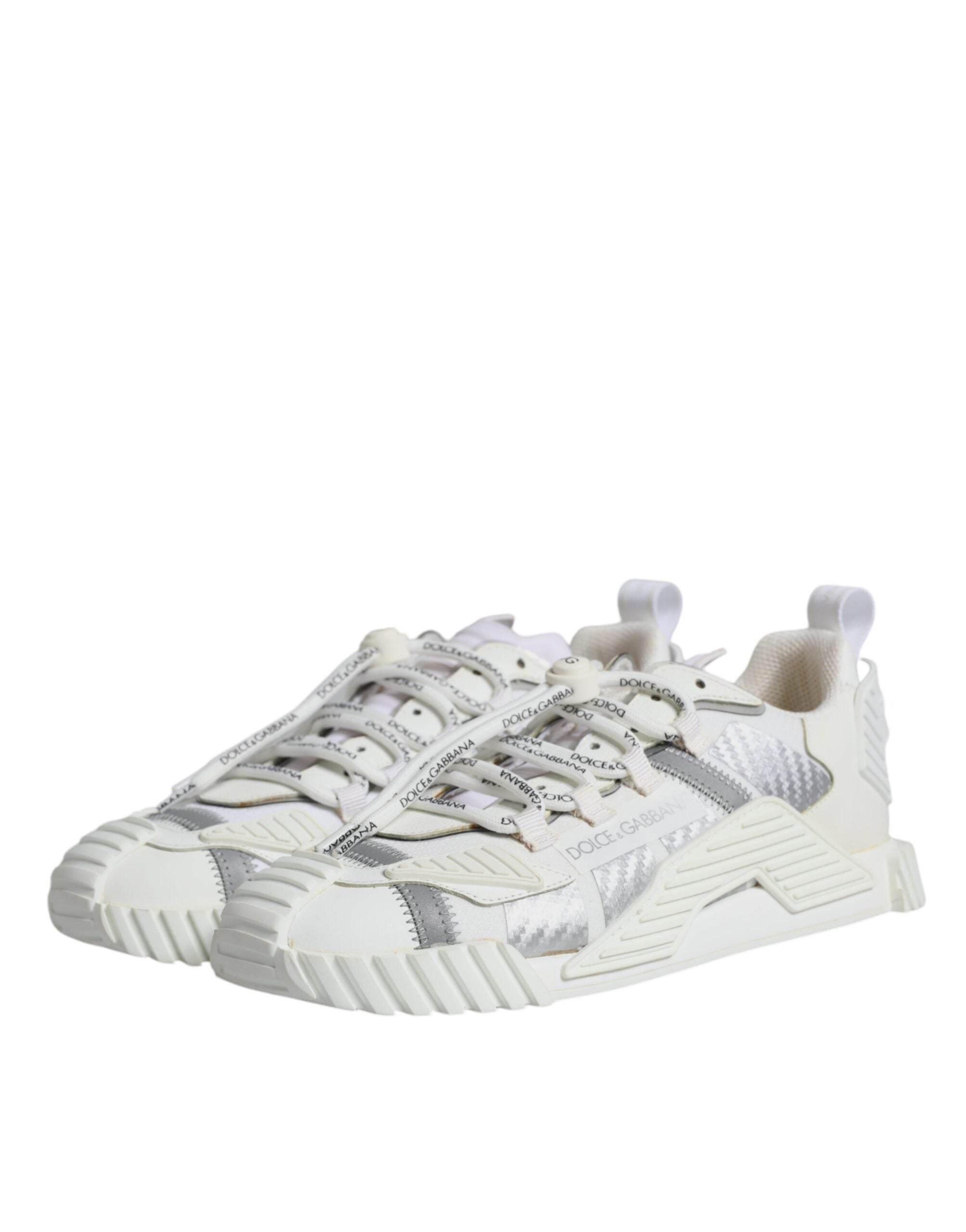 Dolce & Gabbana White Lace Up Low Top NS1 Sneakers Shoes - Hilstor