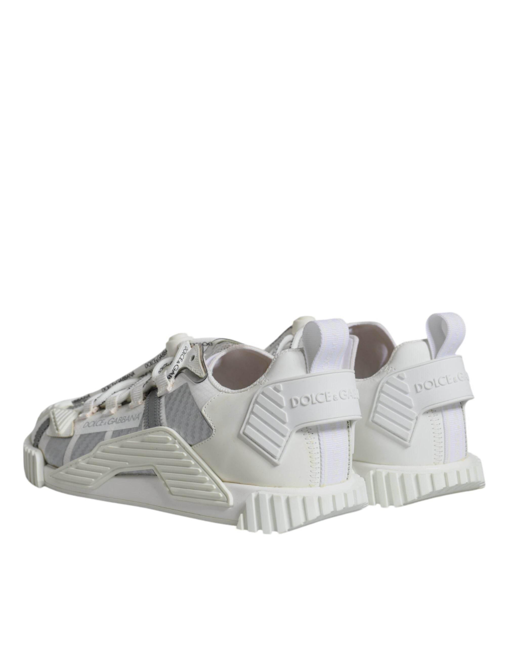 Dolce & Gabbana White Lace Up Low Top NS1 Sneakers Shoes - Hilstor