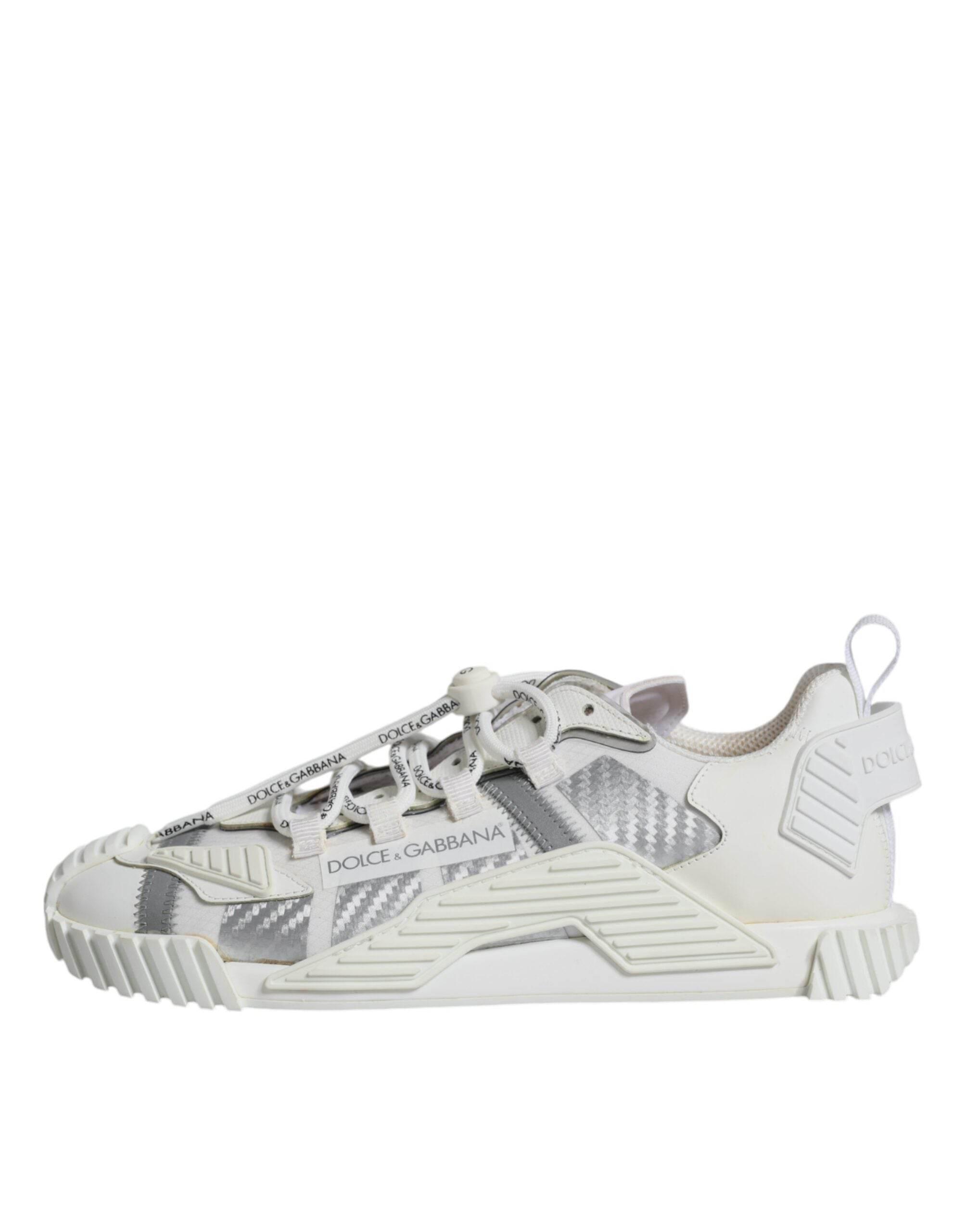 Dolce & Gabbana White Lace Up Low Top NS1 Sneakers Shoes - Hilstor