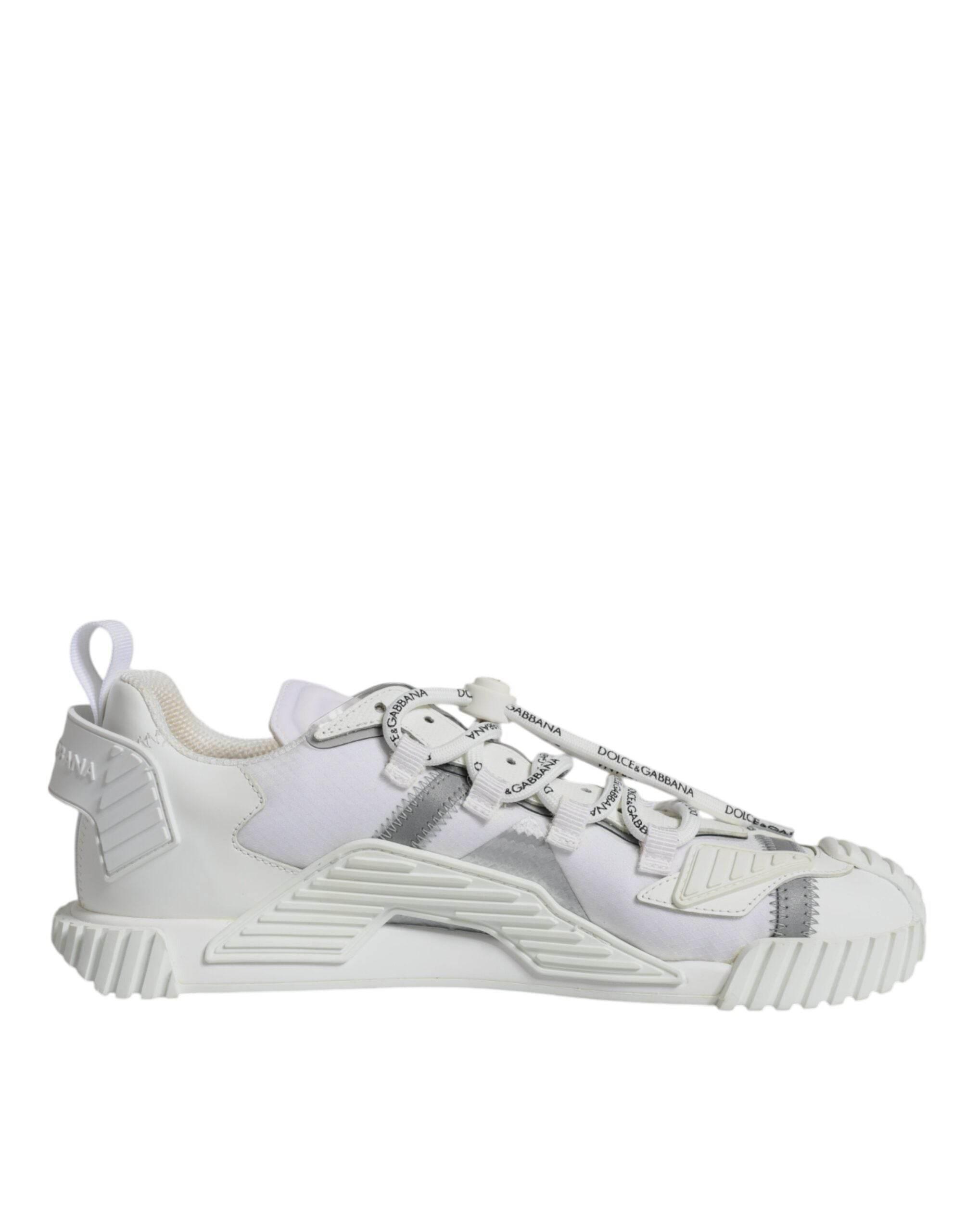 Dolce & Gabbana White Lace Up Low Top NS1 Sneakers Shoes - Hilstor