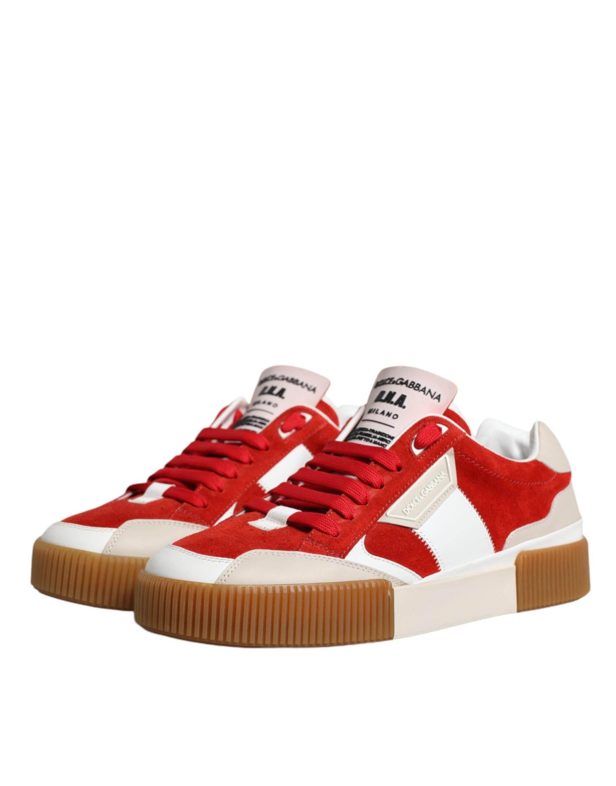 Dolce & Gabbana Multicolor Miami Leather Low Top Sneakers Shoes - Hilstor