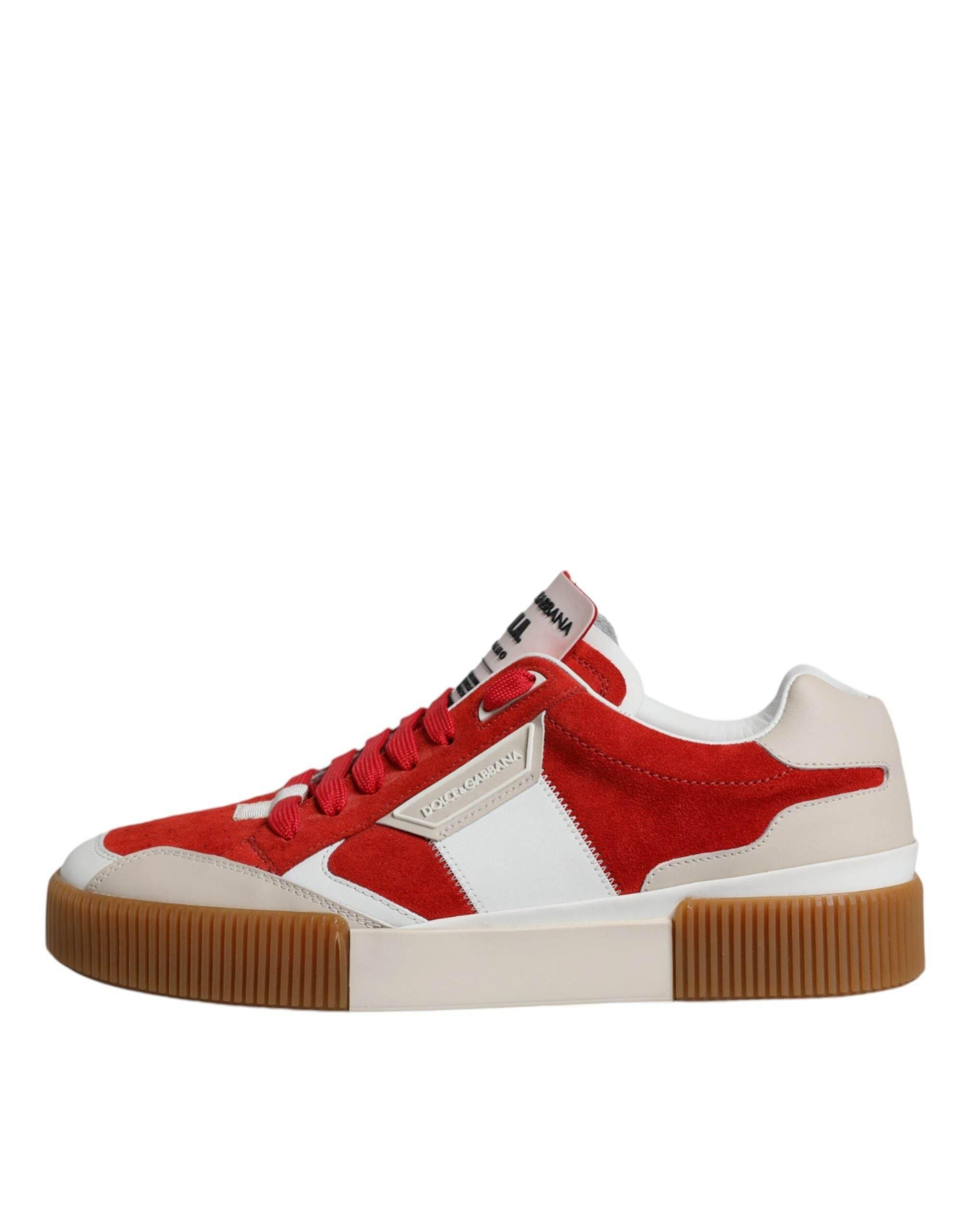 Dolce & Gabbana Multicolor Miami Leather Low Top Sneakers Shoes - Hilstor