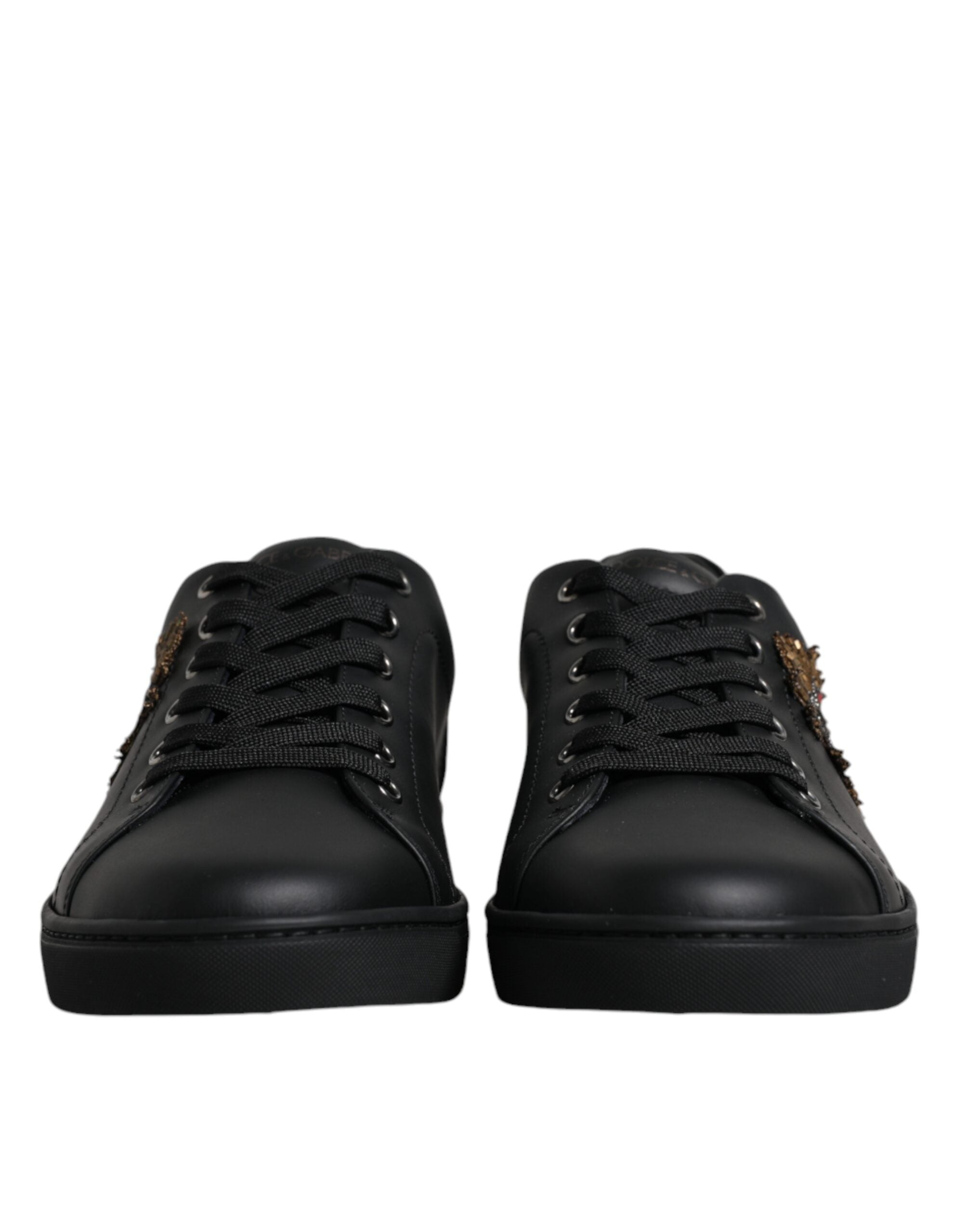 Dolce &amp; Gabbana Sort London Sacred Heart Mænd Sneakers Sko