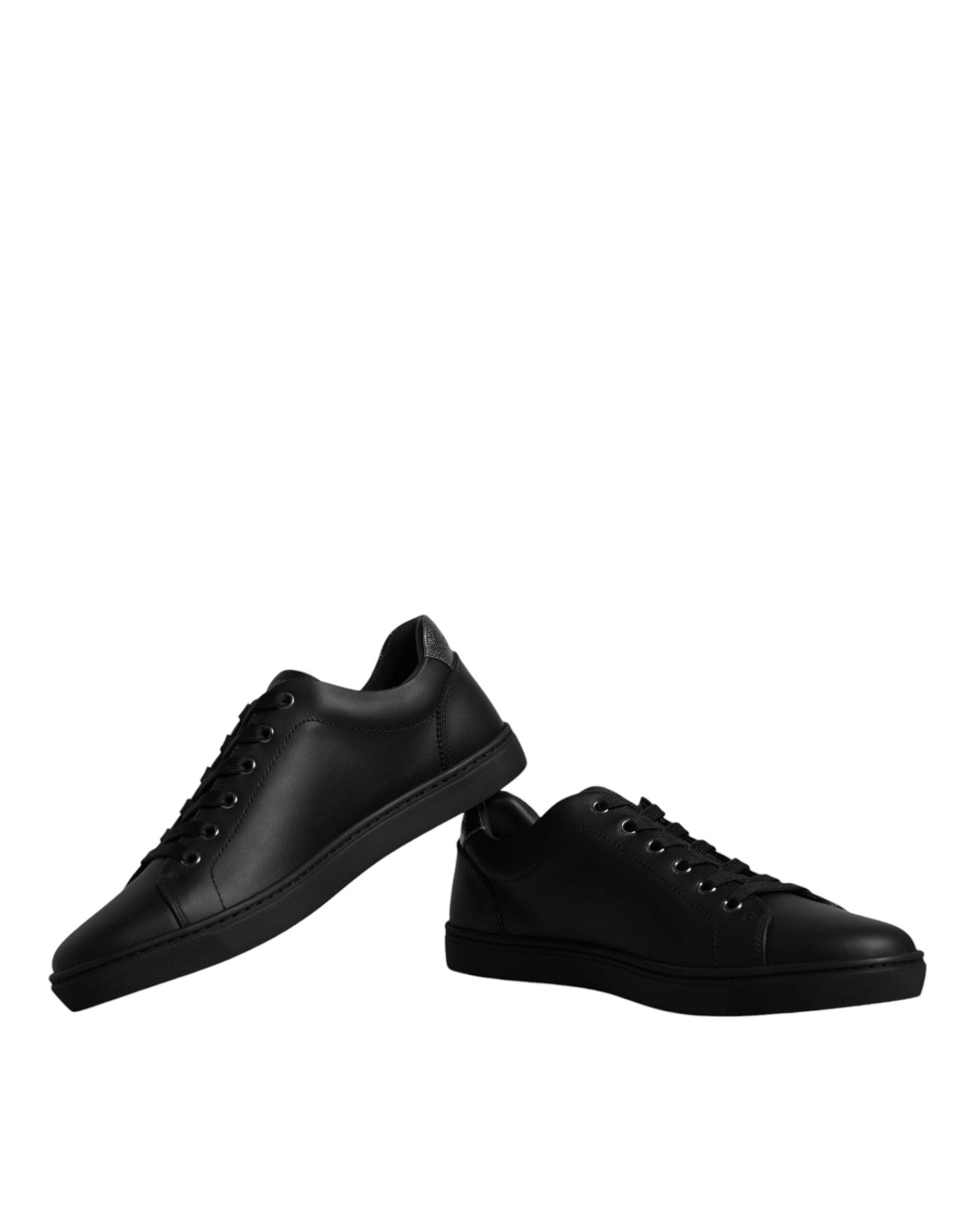Dolce & Gabbana Black London Sacred Heart Men Sneakers Shoes - Hilstor