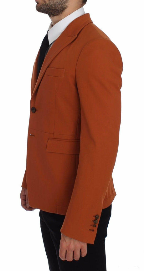 Dolce & Gabbana Elegant Orange Casual Cotton Blend Blazer - Hilstor