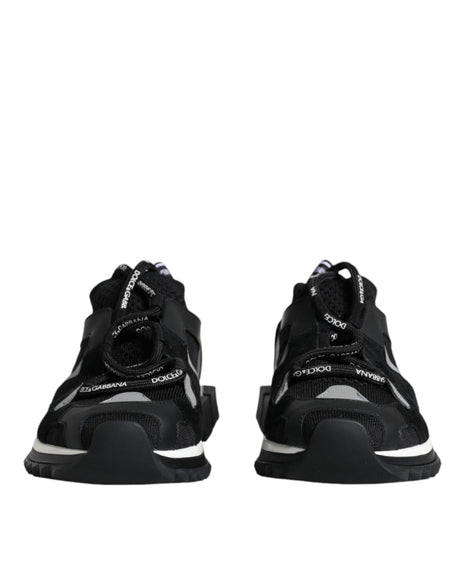 Dolce & Gabbana Black Mesh Sorrento Trekking Sneakers Shoes - Hilstor