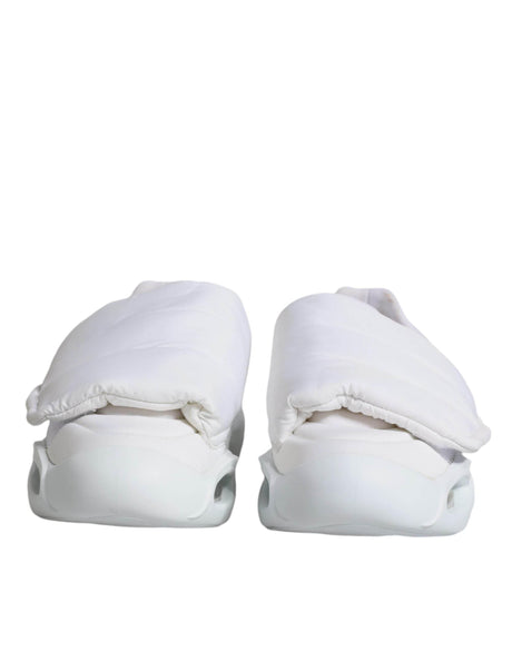 Dolce & Gabbana White Padded Fabric Low Top Sneakers Shoes - Hilstor