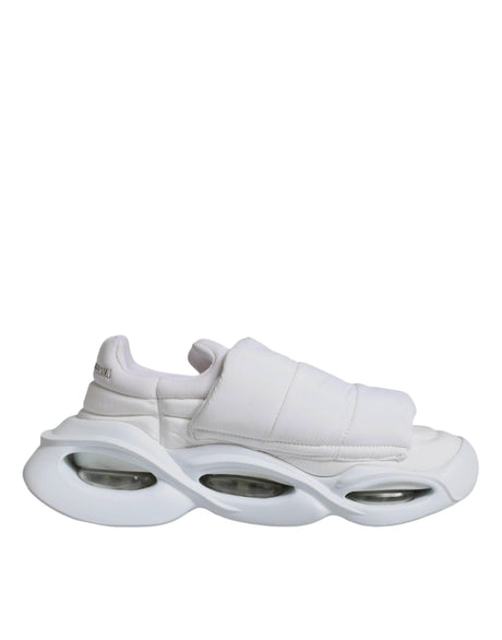Dolce & Gabbana White Padded Fabric Low Top Sneakers Shoes - Hilstor